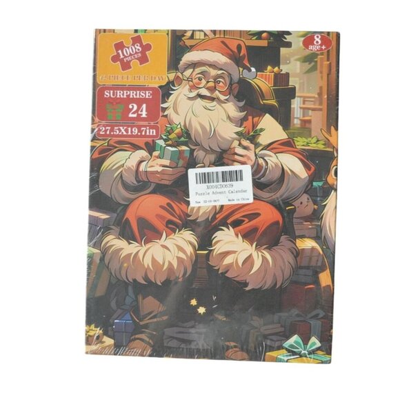 Christmas Puzzle Advent Calendar 1008-Piece Jigsaw 27.5X19.7in For Ages 8 & Up H - Picture 2 of 4